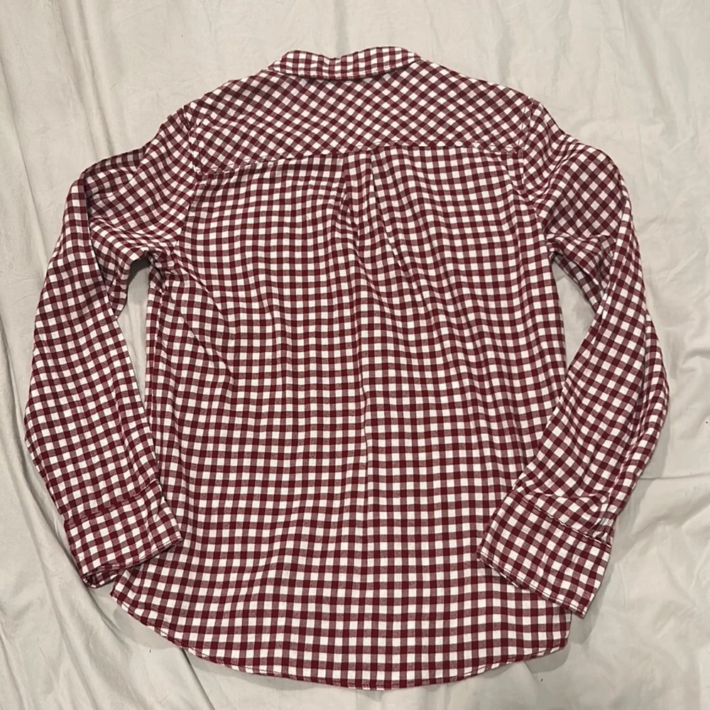 J.Crew Mercantile Red soft gingham cotton button-Up Shirt size small